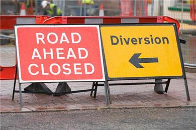  - Road closed notice - School Lane, Shipley