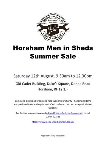 - Horsham Men in Sheds Summer Sale